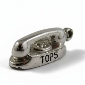 NIP Vintage 1970s Tops Sterling Silver Scale & Phone Pal Bracelet Charms!